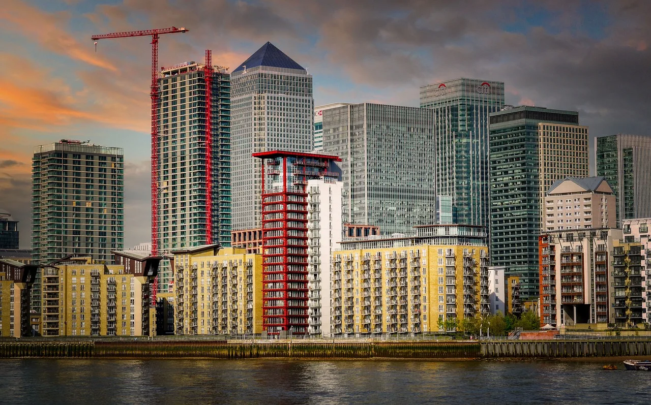 buildings, river, city, cityscape, skyline, skyscrapers, nature, office buildings, high-rise buildings, london, england, architecture, united kingdom, kingdom, facades, uk, river thames, water