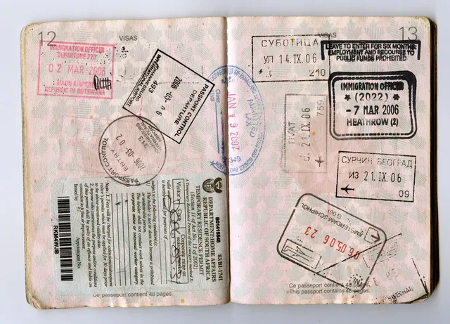 Passport stamps from South Africa, Netherlands, Serbia, Montenegro, Botswana, the UK and the US. Six gates for a PR agency entering the England market, from identity to exit